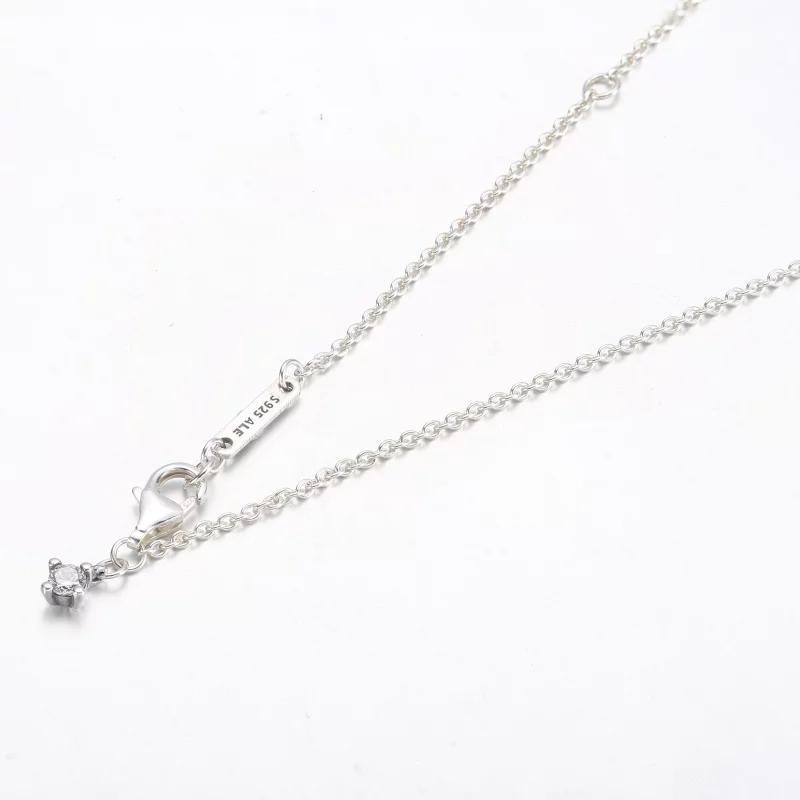 (image pour) Collier Rectangulaire Halo Étincelant Pandora - 392388C01 - Afficher 4