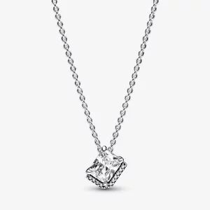 Collier Rectangulaire Halo Étincelant Pandora - 392388C01 (image pour) Collier Rectangulaire Halo Étincelant Pandora - 392388C01