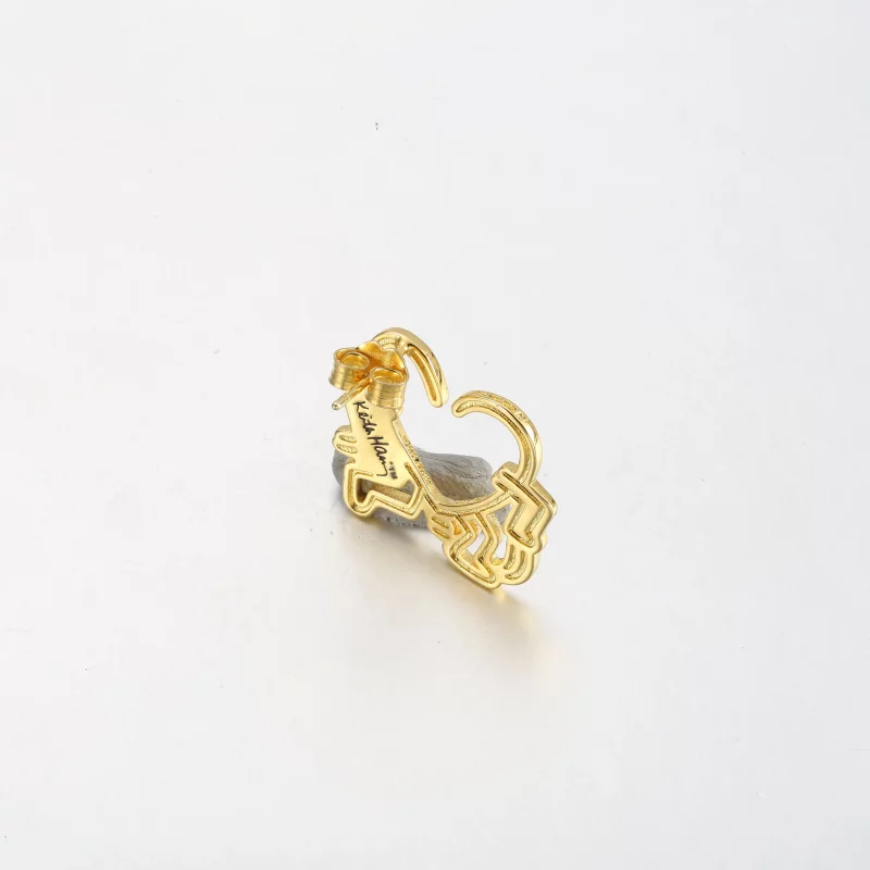 (image pour) Keith Haring™ x Pandora Boucle à l'oreille Cœur Marchant - 262221C01 - Afficher 3