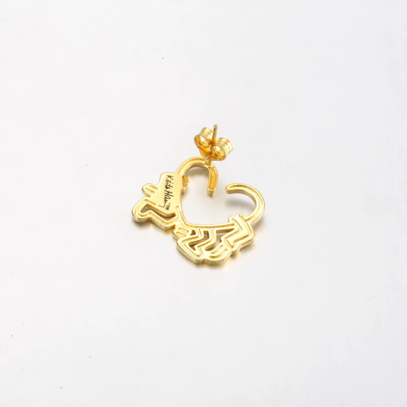 (image pour) Keith Haring™ x Pandora Boucle à l'oreille Cœur Marchant - 262221C01 - Afficher 4