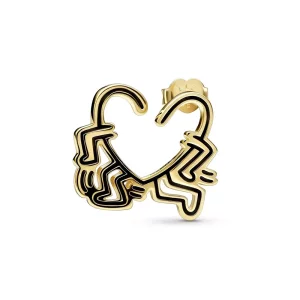 (image pour) Keith Haring™ x Pandora Boucle à l'oreille Cœur Marchant - 262221C01