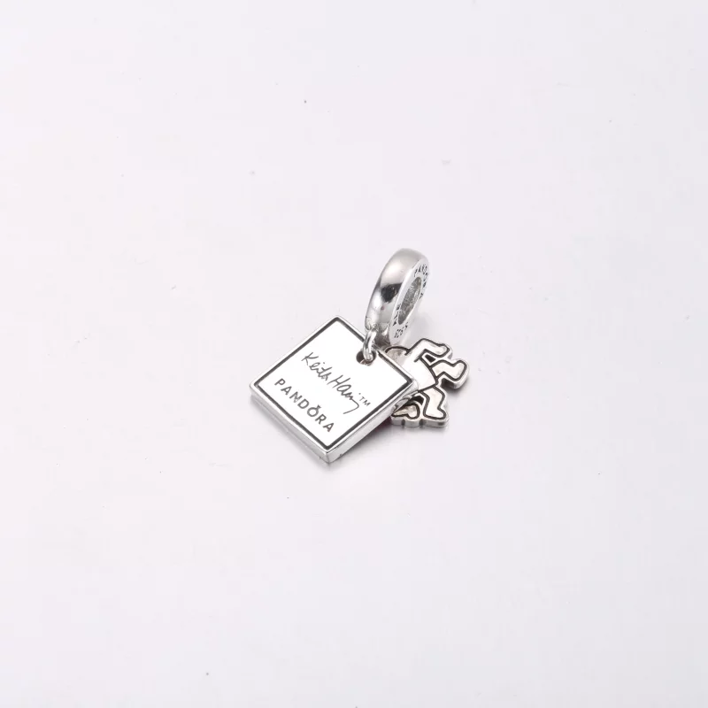 (image pour) Keith Haring™ x Pandora Cœur Marchant Double Pendentif - 792216C01 - Afficher 4