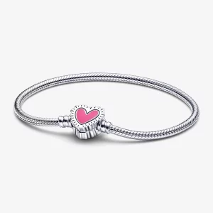(image pour) Keith Haring™ x Pandora Moments Bracelet Chaîne Serpent Cœur Radieux - 592217C01