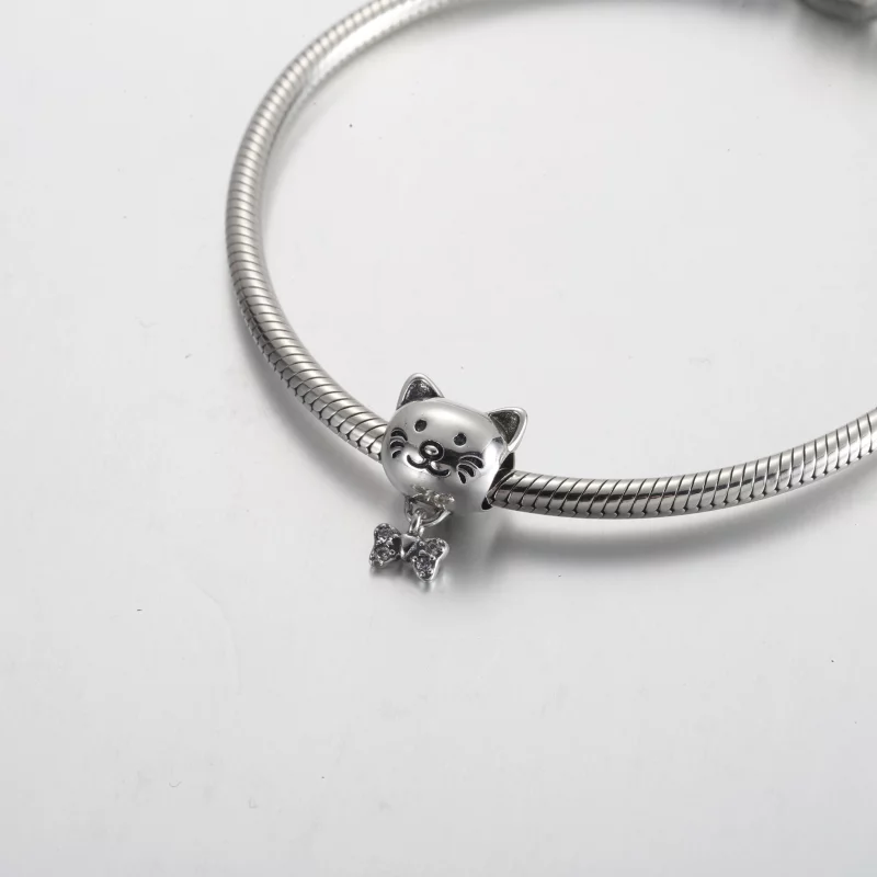 (image pour) Pandora Charm Chat et Noeud pour Animal de Compagnie - 792255C01 - Afficher 5