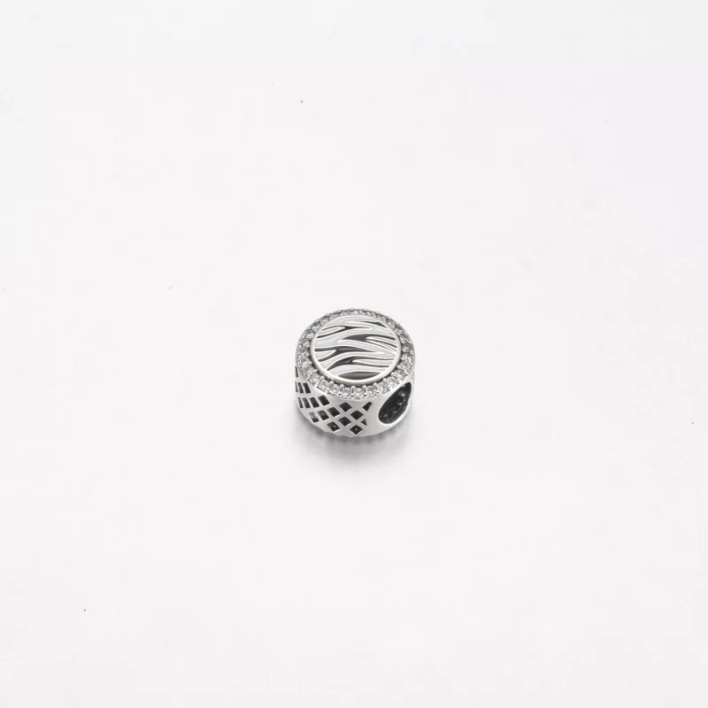 (image pour) Pandora Charm en argent sterling imprimé zébré - 792016CZ_E025 - Afficher 2