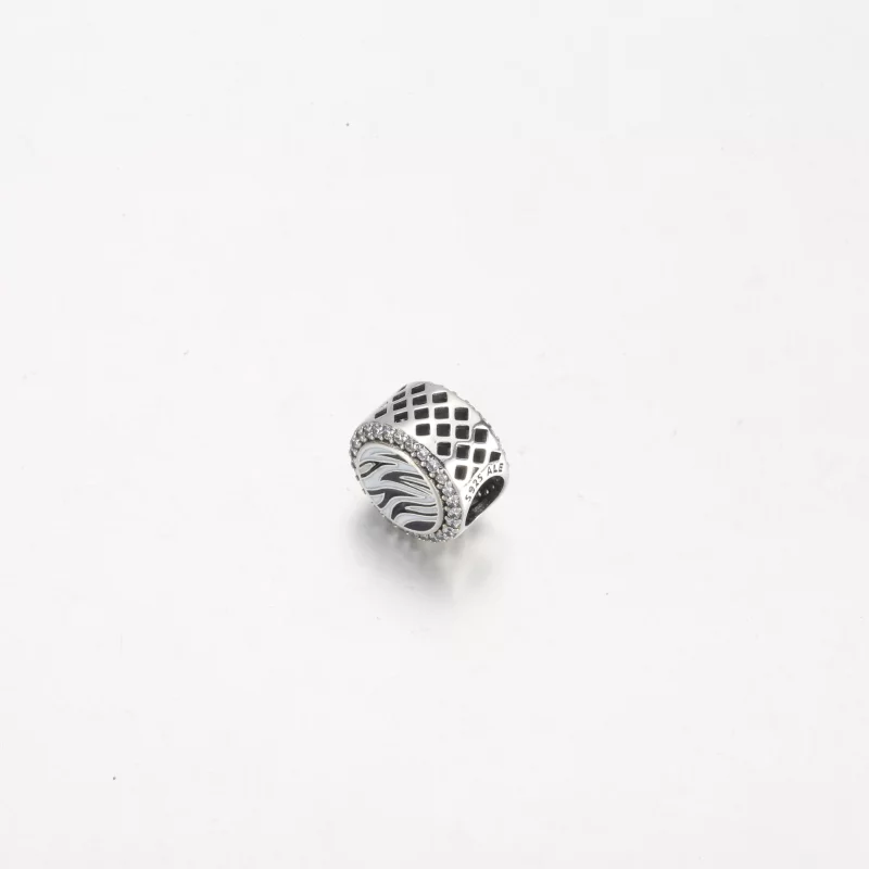 (image pour) Pandora Charm en argent sterling imprimé zébré - 792016CZ_E025 - Afficher 4