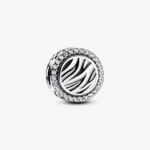 Pandora Charm en argent sterling imprimé zébré - 792016CZ_E025 (image pour) Pandora Charm en argent sterling imprimé zébré - 792016CZ_E025