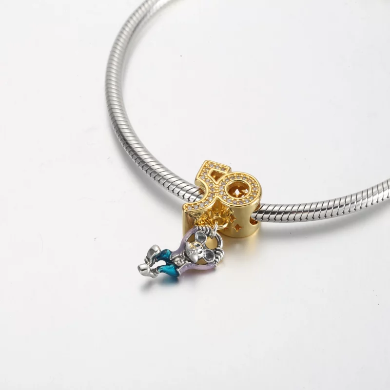 (image pour) Pandora Disney Parks Mickey Mouse 50e Anniversaire Charme Pendentif - 769597C01 - Afficher 6