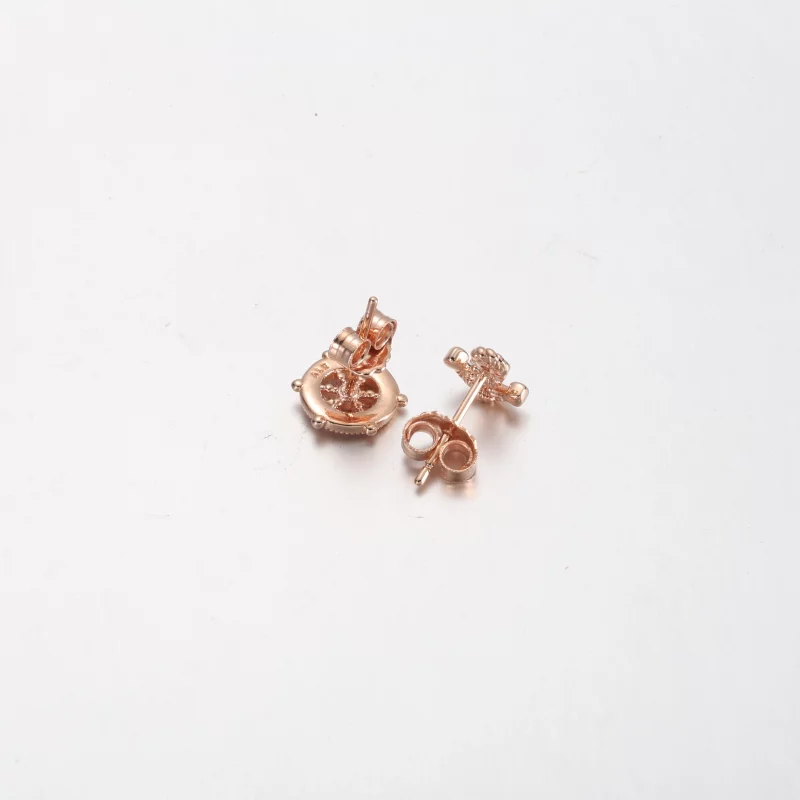 (image pour) PANDORA Or rose Étincelant Gouvernail et ancre Clous d'oreilles - P-D-3739 - Afficher 3