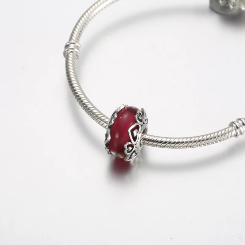 (image pour) Pandora Révélez Votre Amour Charme en Verre de Murano Rose - 791159C00 - Afficher 4
