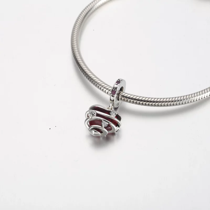 (image pour) Pandora Révélez Votre Amour Cœur Spirale Charm Pendentif - 791131C01 - Afficher 4