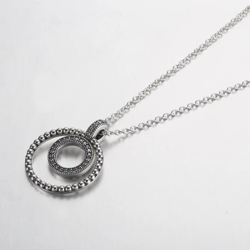 (image pour) Pendentif et collier Pandora Signature Pavé & Perles - 392308C01 - Afficher 2