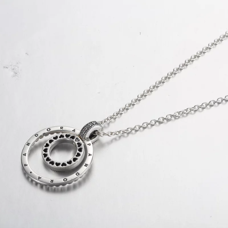 (image pour) Pendentif et collier Pandora Signature Pavé & Perles - 392308C01 - Afficher 3