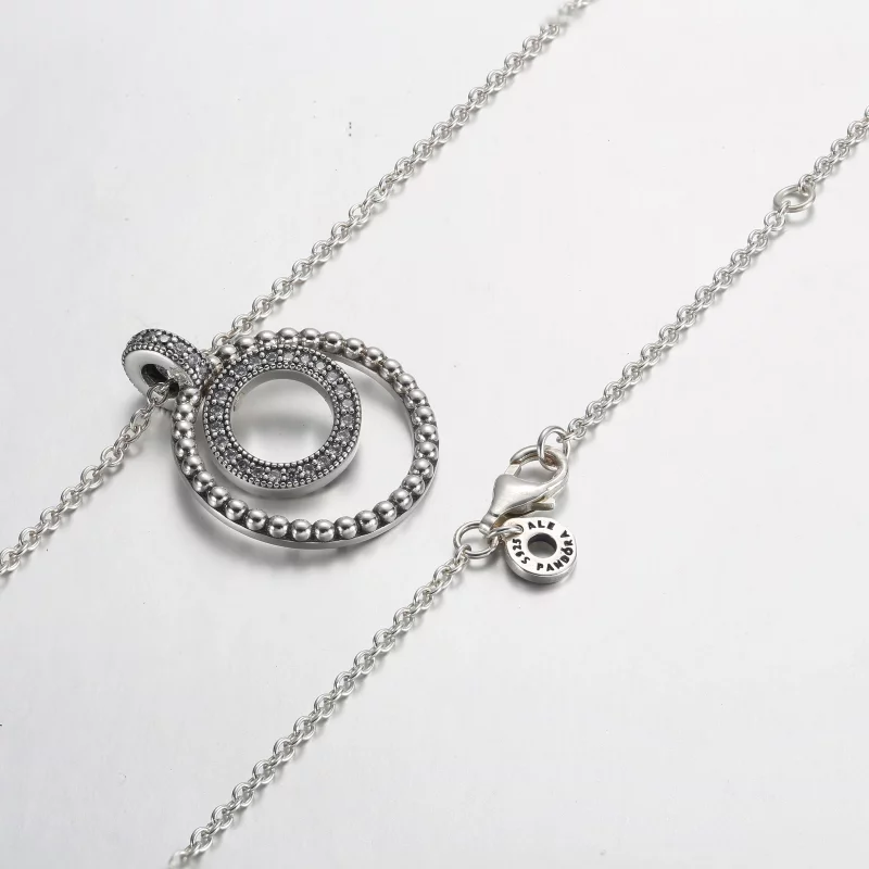 (image pour) Pendentif et collier Pandora Signature Pavé & Perles - 392308C01 - Afficher 5