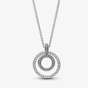 Pendentif et collier Pandora Signature Pavé & Perles - 392308C01 (image pour) Pendentif et collier Pandora Signature Pavé & Perles - 392308C01