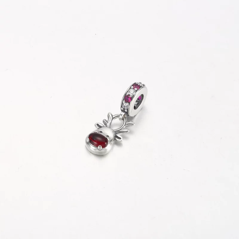 (image pour) Pendentif Pandora Renne au Nez Rouge Murano - 792330C01 - Afficher 2