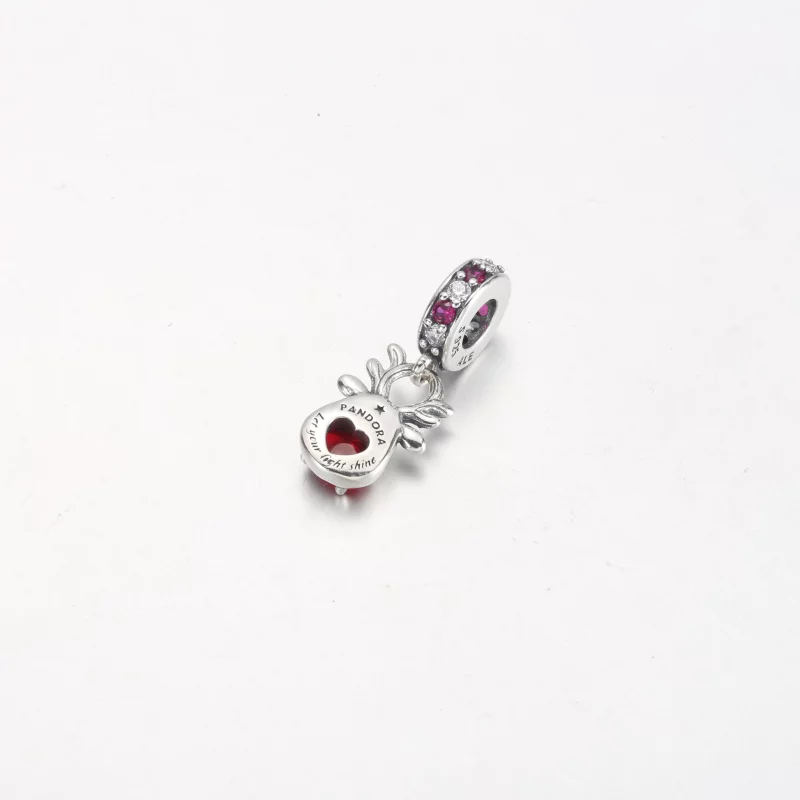 (image pour) Pendentif Pandora Renne au Nez Rouge Murano - 792330C01 - Afficher 3
