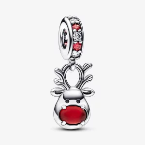 (image pour) Pendentif Pandora Renne au Nez Rouge Murano - 792330C01
