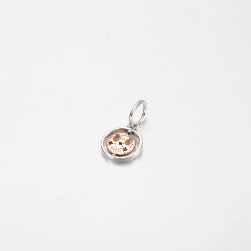 (image pour) Pendentif Tournant Pandora Retired en Or Rose 14 carats avec Symbole de l'Allian - Afficher 2