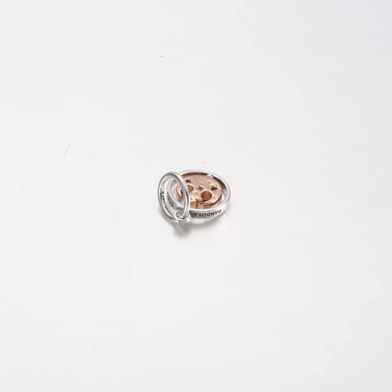 (image pour) Pendentif Tournant Pandora Retired en Or Rose 14 carats avec Symbole de l'Allian - Afficher 3