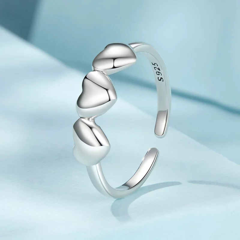 (image pour) Bague ouverte en forme de cœur style PANDORA - SCR1001-E - Afficher 2