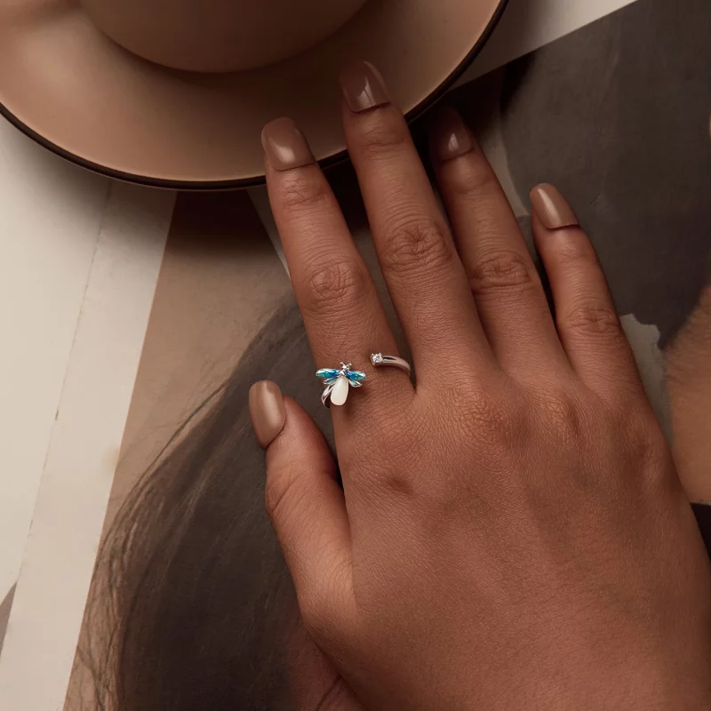 (image pour) Bague ouverte Luciole Style PANDORA - BSR514-E - Afficher 7