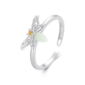 (image pour) Bague ouverte lumineuse abeille style PANDORA - BSR521-E