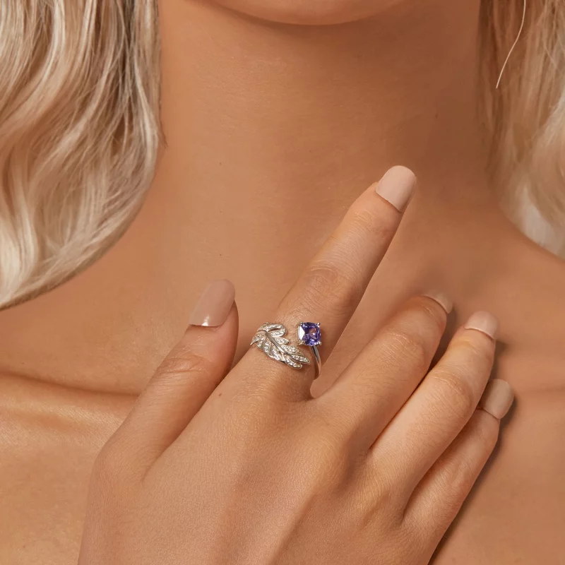 (image pour) Bague Plume Ouverte Style PANDORA - BSR518-E - Afficher 6