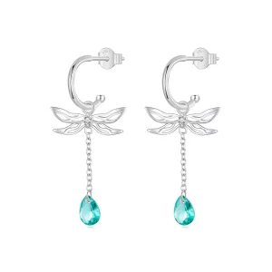 (image pour) Boucles d'oreilles à clou avec gland en forme de libellule style PANDORA - SCE1699