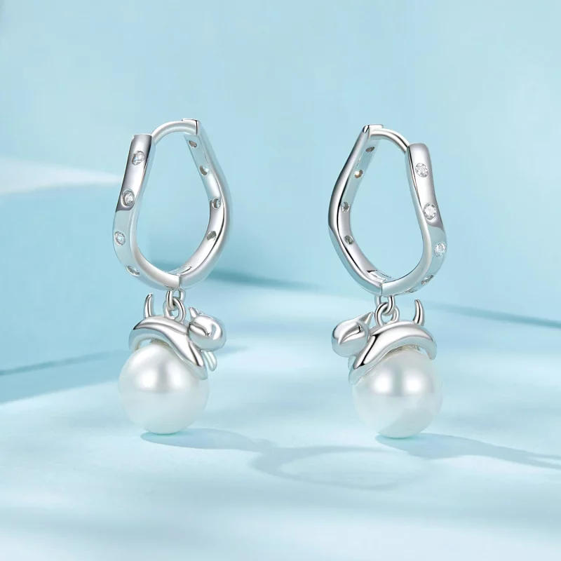 (image pour) Boucles d'oreilles Coquille Chat Style PANDORA - SCE1692 - Afficher 3