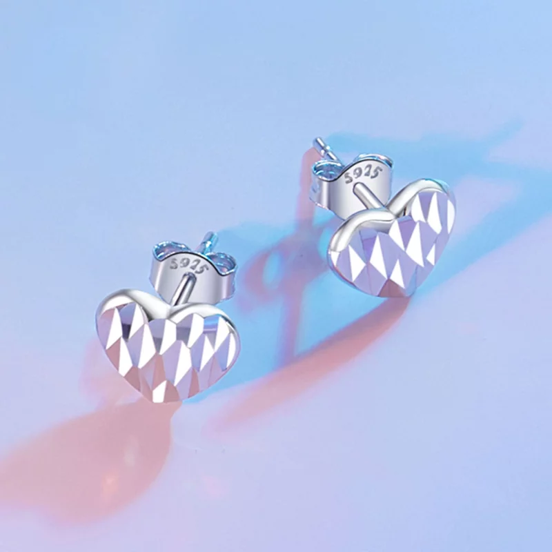 (image pour) Boucles d'oreilles fleur en forme de cœur style PANDORA - SCE1703 - Afficher 4
