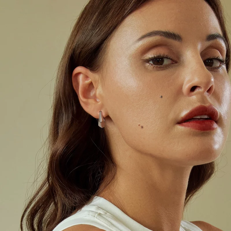 (image pour) Boucles d'oreilles géométriques exquises style PANDORA - SCE1704 - Afficher 7