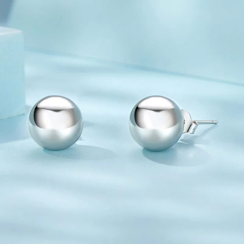 (image pour) Boucles d'oreilles grand modèle boule style PANDORA - SCE1725-L - Afficher 4