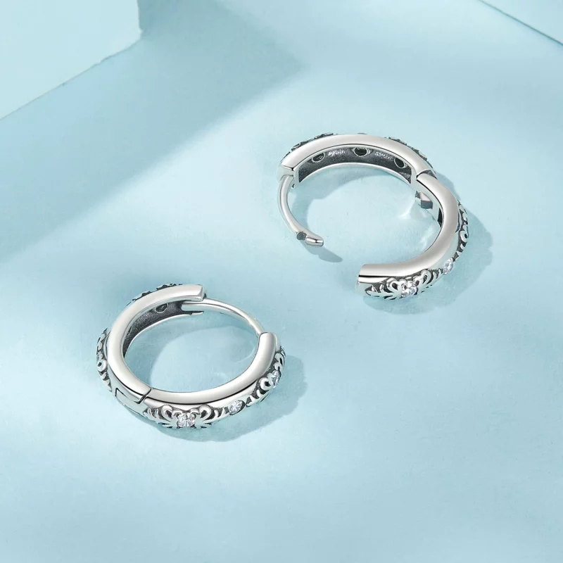 (image pour) Boucles d'oreilles motif rétro style PANDORA - SCE1701 - Afficher 4