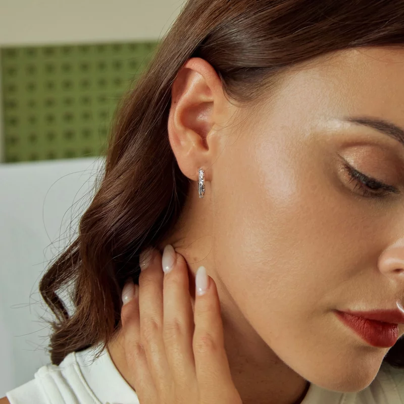 (image pour) Boucles d'oreilles motif rétro style PANDORA - SCE1701 - Afficher 7