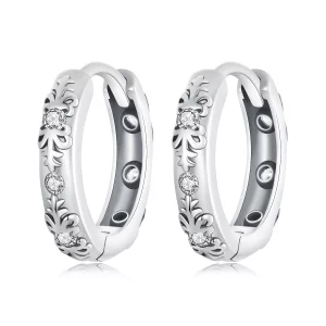 (image pour) Boucles d'oreilles motif rétro style PANDORA - SCE1701