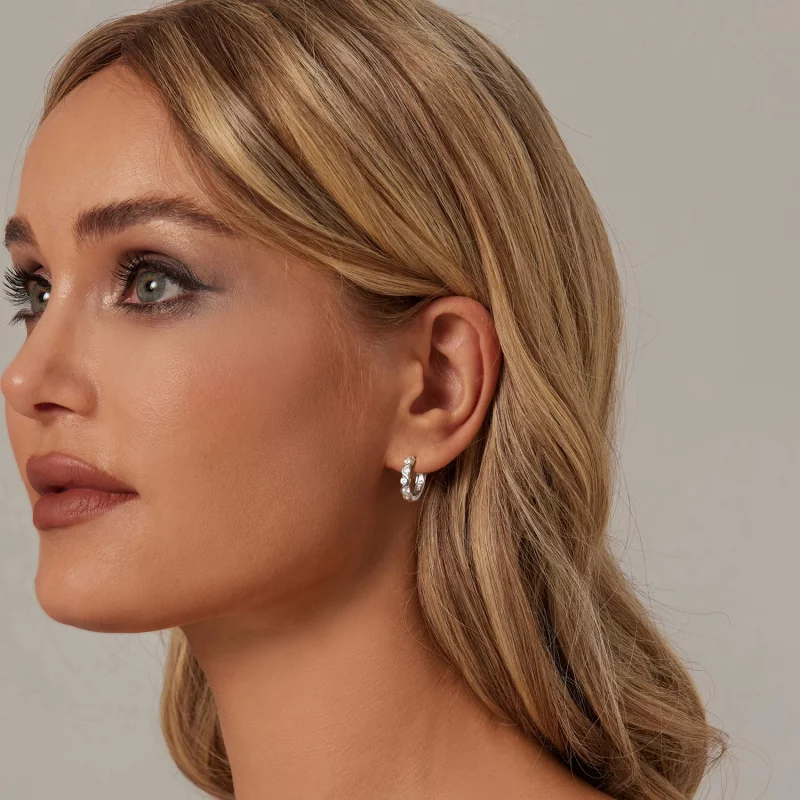 (image pour) Boucles d'oreilles ondulées style PANDORA - BSE963 - Afficher 6