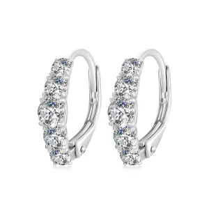(image pour) Boucles d'oreilles PANDORA Style en Moissanite Étincelante (Deux Certificats) - MSE045