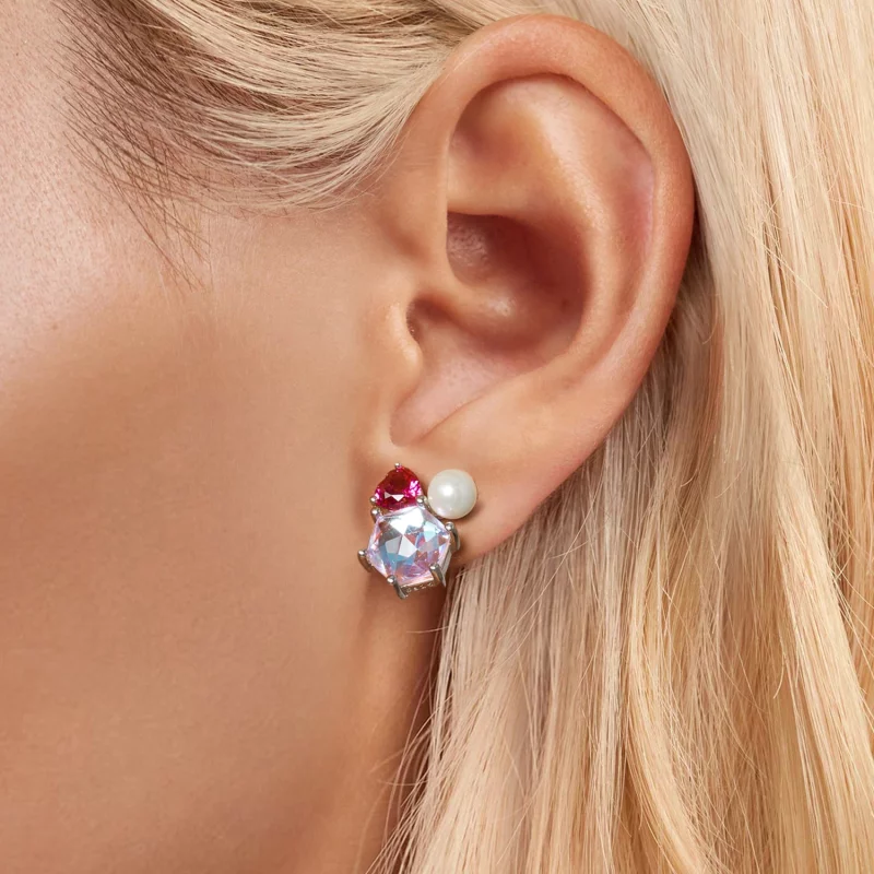 (image pour) Boucles d'oreilles PANDORA Style Perle Rose Étincelante - SCE1697 - Afficher 5