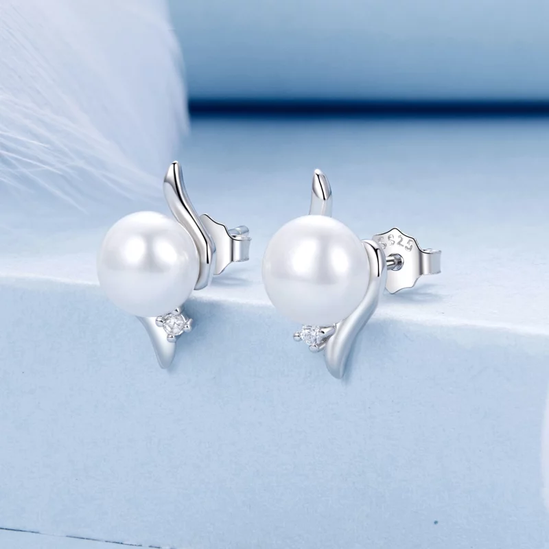 (image pour) Boucles d'oreilles Perles Naturelles Style PANDORA - BSE961 - Afficher 2