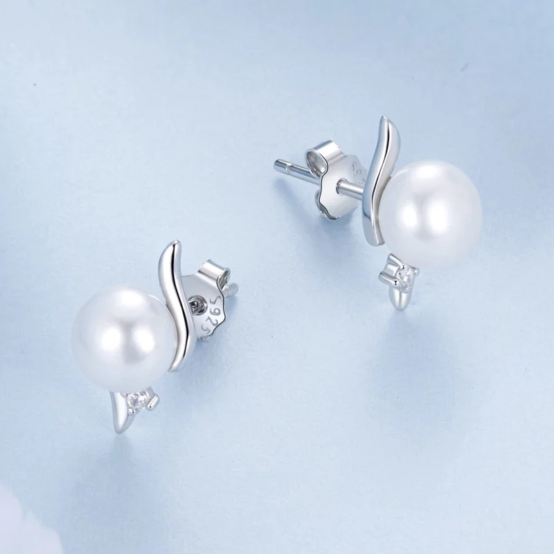 (image pour) Boucles d'oreilles Perles Naturelles Style PANDORA - BSE961 - Afficher 3