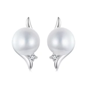 (image pour) Boucles d'oreilles Perles Naturelles Style PANDORA - BSE961