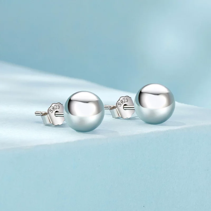 (image pour) Boucles d'oreilles petites boules style PANDORA - SCE1725-S - Afficher 2