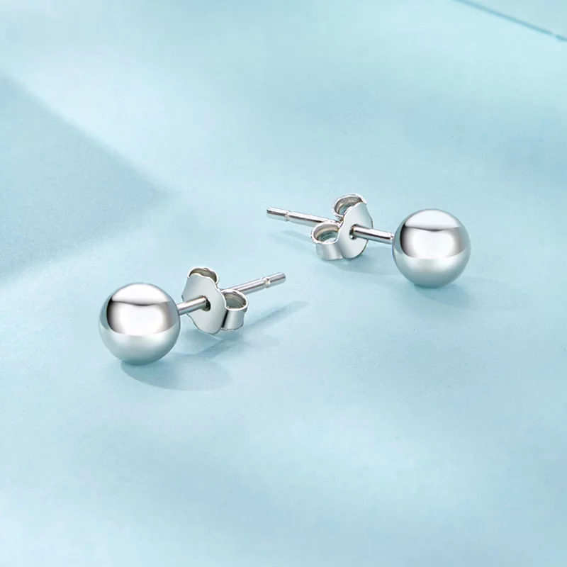 (image pour) Boucles d'oreilles petites boules style PANDORA - SCE1725-S - Afficher 3