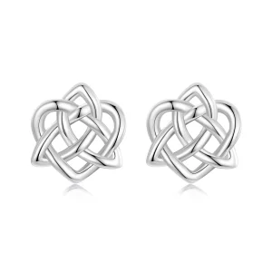 (image pour) Boucles d'oreilles style PANDORA à motif nœud celtique - BSE958
