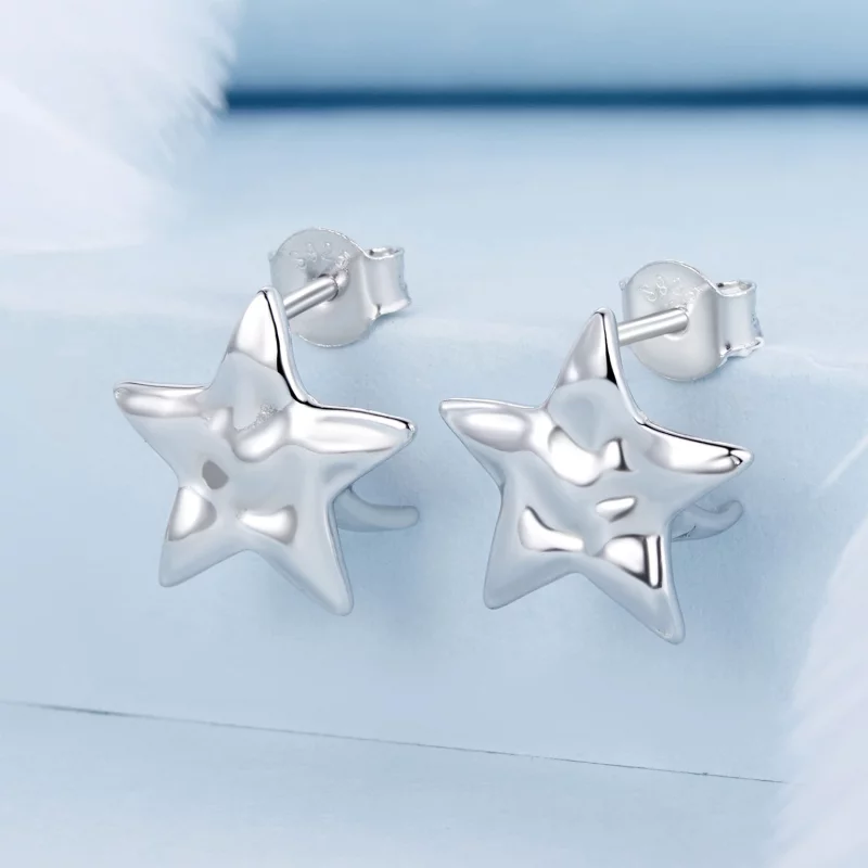 (image pour) Boucles d'oreilles étoiles style PANDORA - BSE965 - Afficher 2