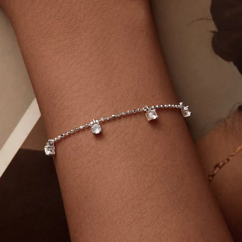 (image pour) Bracelet en Zirconium Fin Étincelant Style PANDORA - BSB156 - Afficher 6