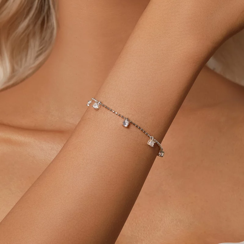 (image pour) Bracelet en Zirconium Fin Étincelant Style PANDORA - BSB156 - Afficher 8