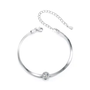 Bracelet Snake Bone en Moissanite 0,5 Ct Style PANDORA (Un Certificat) - MSB011 (image pour) Bracelet Snake Bone en Moissanite 0,5 Ct Style PANDORA (Un Certificat) - MSB011