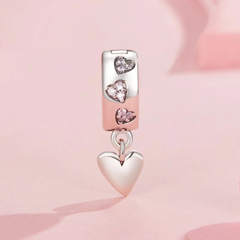 (image pour) Charme à Boucle en Silicone Cœur Intelligent Style PANDORA - SCC2694 - Afficher 2